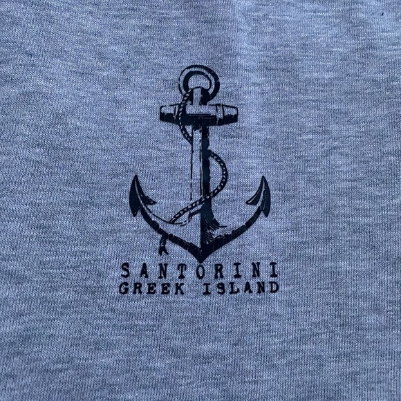 Grey Zip-up Hoodie - Santorini Greek Island - Picture 4 of 5